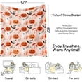 thumbnail image 4 of Halloween Fleece Throw Blanket: Pink Pumpkin, Ghost, and Mushroom Pattern, Fall Thanksgiving Farmhouse Decor, Flannel Blanket for Women Gifts, for Home Living Room, Couch, Bed, Chair, or Dorm, 60"x50", 4 of 6
