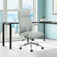 thumbnail image 2 of High Back Manager's Chair with Dillon Steel Gray Fabric and Chrome Base, 2 of 8