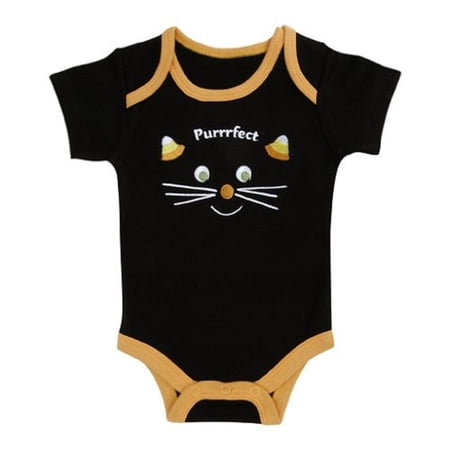 Trend Lab Baby's First Halloween Unisex Body Suit Purrrfect Cat 0-3 months