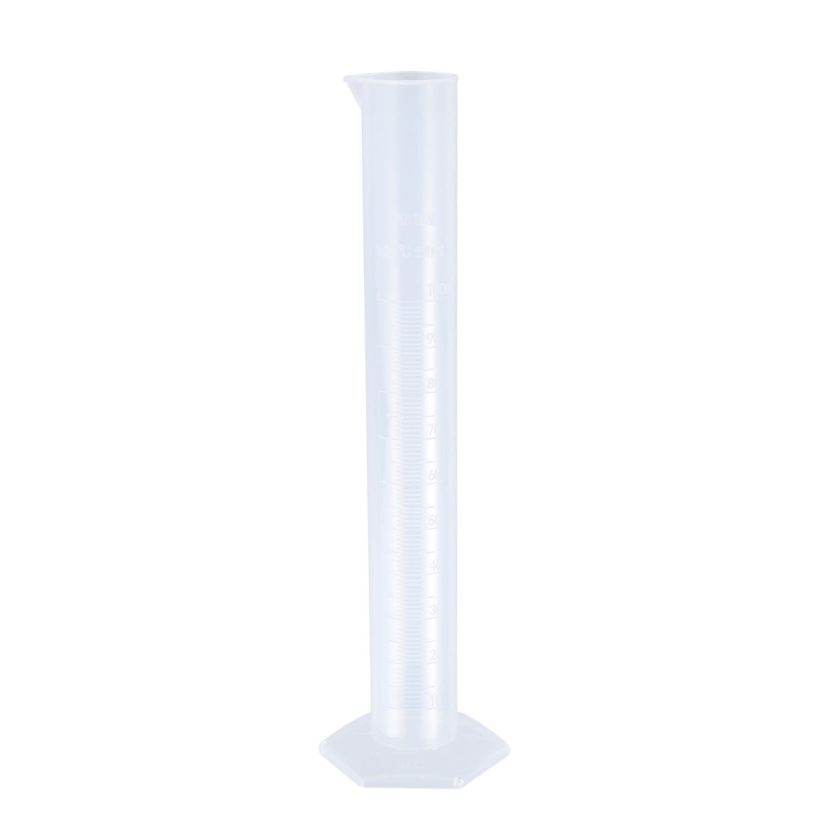 100ml Plastic Graduated Cylinder Beaker Science Measuring Test Tube