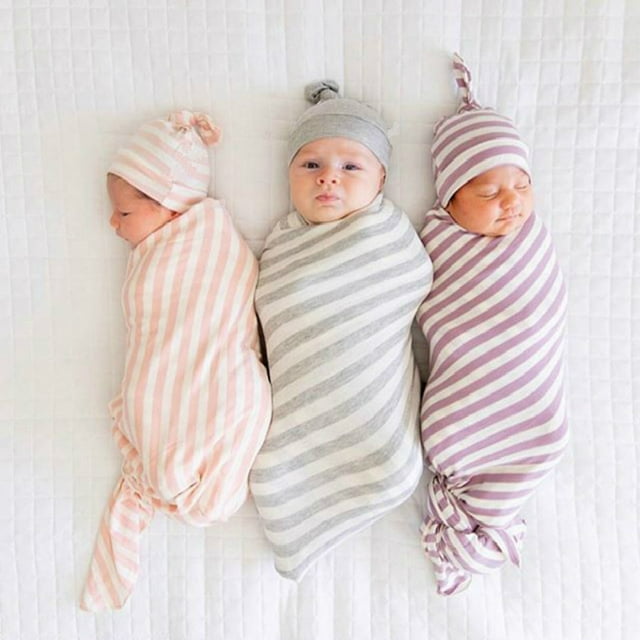 Xihbxyly Bufanda de Algodón para Recién Nacidos, Juego de Manta Personalizada para Bebé, Gorro Fetal Suave, Tela de Algodón Agradable para La Piel, Regalo Perfecto para Recién Nacidos, Seguro y Cómod