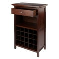 thumbnail image 5 of Bowery Hill 20-Bottle Transitional Solid Wood Wine Cabinet in Antique Walnut, 5 of 10