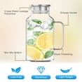 thumbnail image 3 of 68 oz Glass Pitcher with Lid and Spout, 2 Liter Glass Jugs with Handle for Fridge, Borosilicate Water Pitcher, Heat Resistant Carafes for Hot/Cold Drinks, Stainless Steel Filter Lids, Dishwasher Safe, 3 of 7
