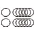 thumbnail image 1 of Unique Bargains Metal O Rings, 12 Pack 25mm(0.98') ID 3.8mm Thick Non-Welded O-Rings, Black, 1 of 4