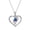 Blue, variant on Valentine Day Gifts for Women, 925 Sterling Silver Infinity Heart Necklace Mom Necklace I Love You Mom Jewelry Gifts for Girlfriend, Wife, Mom, Nana