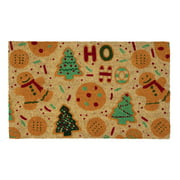 Entryways Christmas Cookie Swap Coir Indoor Outdoor Doormat, 17'' x 28'', Red, Green and Brown