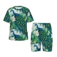 thumbnail image 1 of Balery Peacock And Flowers Conjunto de Pijama Infantil de Manga Corta con Estampado – Ropa de Dormir de Algodón Suave-3X-Large, 1 of 5
