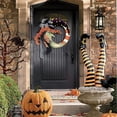 thumbnail image 2 of corona de fantasmas de halloween decoración de terror de halloween corona de halloween para puerta delantera corona de fantasmas amigable con halloween adecuada como decoración de puerta Vhermosa ZYY-1418, 2 of 4