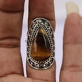 thumbnail image 4 of Silver Gift Ring, Tiger Eye Solid 925 Sterling Silver Ring, 4 of 5