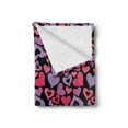 thumbnail image 2 of Love Soft Flannel Fleece Throw Blanket, Silhouette Hearts Pinkish Romantic Shapes Valentines Day Celebration Happy Cheerful, Cozy Plush for Indoor and Outdoor Use, 60" x 80", Multicolor, by Ambesonne, 2 of 6