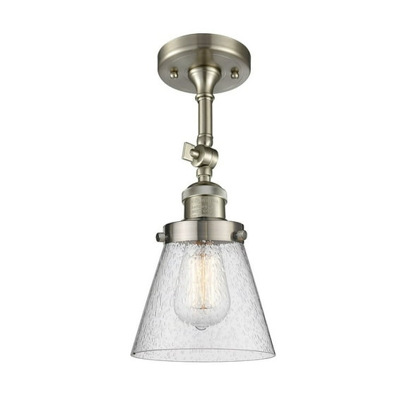 Innovations Lighting  Small Cone 1 Light Adjustable Dimmable Vintage LED Flushmount