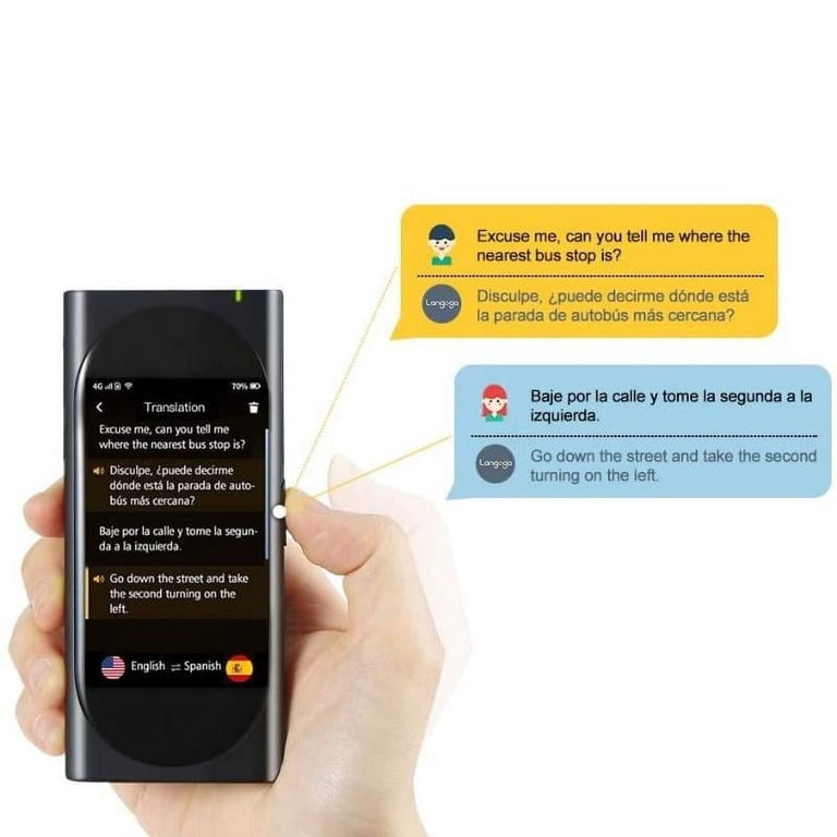 Langogo Genesis AI Translator Device with Voice Recorder, Mobile