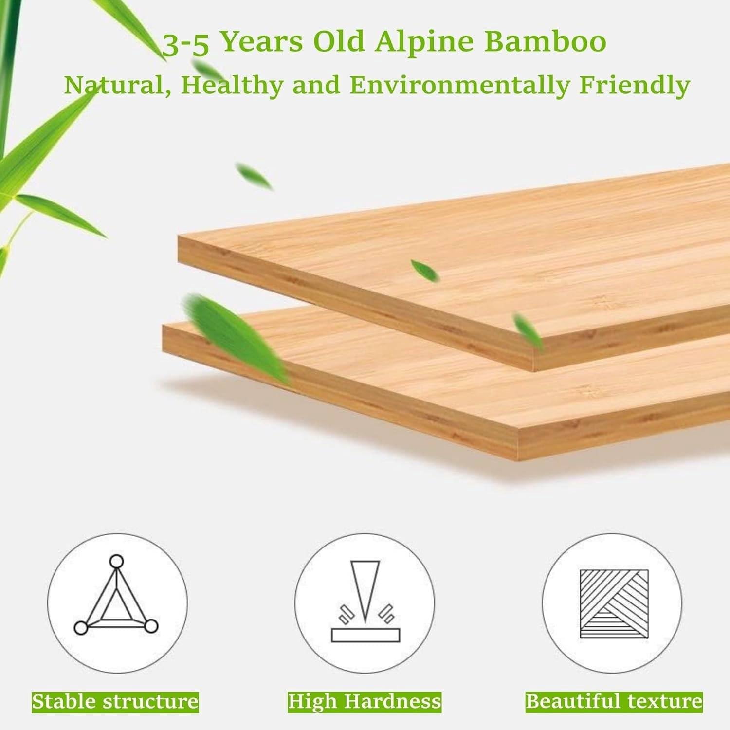 ManyFun  5-Tier Bamboo Shoe Rack for Closet Free Standing Wood Shoe Shelf Storage Organizer for Entryway Small Space Stackable,Brown