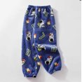 thumbnail image 2 of Meresysid Boys and Girls Printed Pajamas Winter Warm Fleece Thick Long Pajamas Blue, 2 of 3