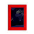 thumbnail image 1 of Mystery Espace Planète Terre Aérienne Carte Image Affichage Art Rouge Cadre Photo, 1 of 4