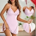 thumbnail image 5 of Endives Women's Pajama Sets Nightgowns Spaghetti Strap Chemise Side Slit Women Sleepwear, 5 of 8