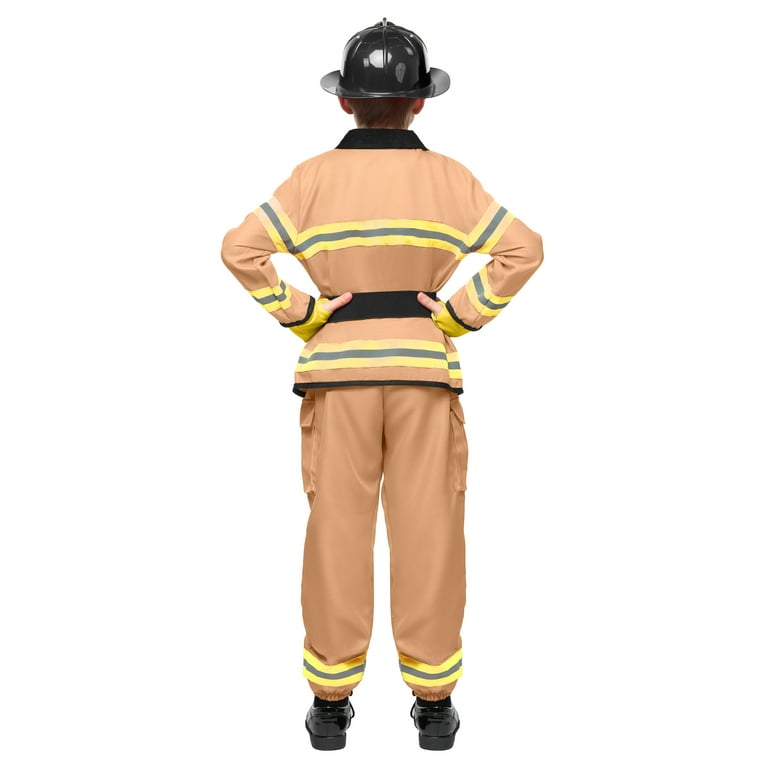 Syncfun Kids Fireman Costume Firefighter Costume for Toddler Halloween Party Dress Up 3 7 Years Walmart