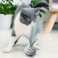 thumbnail image 5 of Cat Toy Interactive Artificial Feather Pet Ball Cat Fetch Ball Cat Teaser Toy, 5 of 5