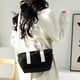 thumbnail image 3 of Bolso de hombro de lona para momia, simple, de gran capacidad, para mujer, suave para el trabajo (negro), 3 of 5