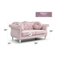 thumbnail image 3 of Glory Furniture Hollywood Velvet Loveseat in Pink, 3 of 7