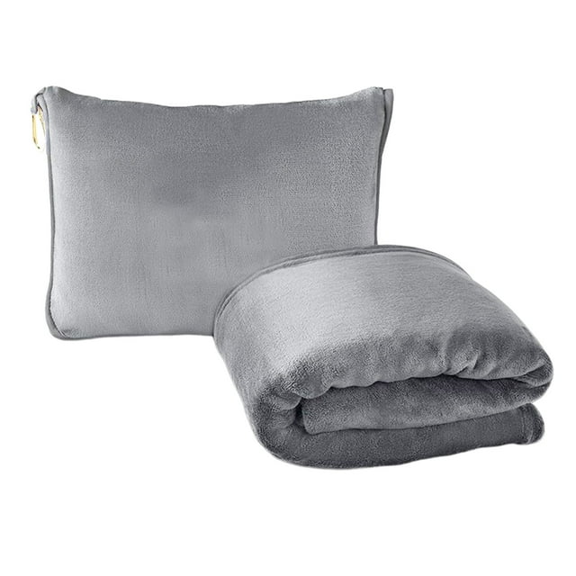 Yhmxh Bedding Travel Blanket Two-In-One Foldableable Storage Nap Blanket Flannel Outdoor Airplane Blanket Skin-friendly Throw Blanket Machine Washable Microfiber Bed Sheet Set