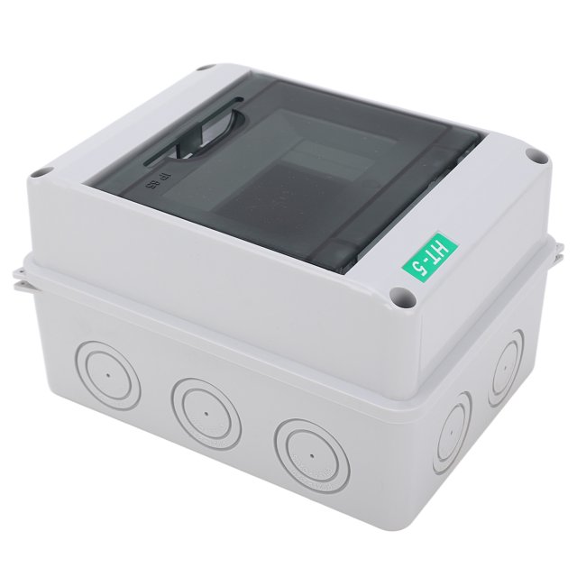 Electrical Box, 5 Way Open Installation Strong Transparent Cover PC Distribution Box For Outdoor For Hotels
