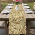 thumbnail image 4 of Beige Brown Green Table Runner - 60 Inch Long Retro Botanical Abstract Art Cotton and Linen Blended Dress Scarves Farmhouse Table Runner for Kitchen Dining, Coffee Table, 13" x 60", 4 of 8