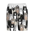 thumbnail image 4 of Naloa Colors Cats Men's Short Pajama Pants, Lounge Comfort Shorts with Elasticized Waistband and Side Pockets - 4X-Large, 4 of 9