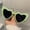 Green 1, variant on 2026 Fashion Pearl Love Heart Sunglasses Women's Large Frame Bling Glasses Wedding Party Decorative Sunglasses Y2K Couple Sun Glasses