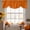 Orange, variant on Burnt Orange Tie Up Valance Curtains for Windows, Kitchen Curtains Window Treatments, Country Modern Farmhouse Solid Fall Orange Short Window Shades Valances for Bedroom Bathroom Cafe 42"x18"