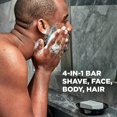 thumbnail image 2 of DOVE MEN + CARE Natural Essential Oil Bar Soap Exfoliating Charcoal + Clove Oil 4 Count To Clean And Hydrate Mens Skin 4-in-1 Bar Soap For Men's Body, Hair, Face And Shave 5oz, 2 of 4