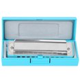 thumbnail image 3 of Yazoeia 10‑Hole Harmonica Blues Ab Key Harp Wind Musical Instrument Beginner Practice AM‑20DBlue YQ320-2759, 3 of 13