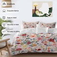thumbnail image 4 of Pink Flowers Bedding 3 Piece Duvet Cover Set California King, Spring Farmhouse Floral Leaves Vintage Soft Microfiber Comforter Cover with Zipper Closure & Pillowcases, FadeResistant Quilt Cover, 4 of 9