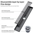 thumbnail image 2 of Linear Shower Drain 12 Inch with Hair Strainer Patent Smell, 2 of 8