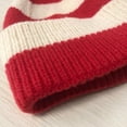 thumbnail image 2 of OwnShow Unisex Cute Striped Beanie Cuffed Winter Knit Hat with Pom Pom, 2 of 8