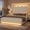 Beige, variant on Full Size Lift Up Storage Bed, LED Lights and Charging Station, Upholstered Bed Frame with Under-Bed Storage Space, No Box Spring Needed, Noise-Free, Easy Assembly, Black