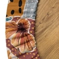thumbnail image 5 of Ambesonne Autumn Fitted Round Tablecloth, Watercolor Dahlia Pattern, 36"- 40" Diameter, Pale Blue Grey and Orange, 5 of 5