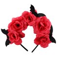thumbnail image 1 of 1 diadema de murciélago de Halloween para mujer, accesorios para el cabello, diadema de flores de simulación, 1 of 5