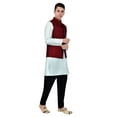 thumbnail image 5 of Sonakshi Fashion Men's Brocade Waistcoat Bandhgala Festive Jacquard Nehru Jacket, 5 of 6