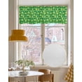 thumbnail image 4 of Green Lucky Linen Curtain Valance for Bedroom/Bathroom/Kitchen/Office/Living/Dining Room Windows,St. Patrick's Day Spring Holiday Rod Pocket Topper Drapes Decorative Cafe Drapery Panel 42x18, 4 of 6