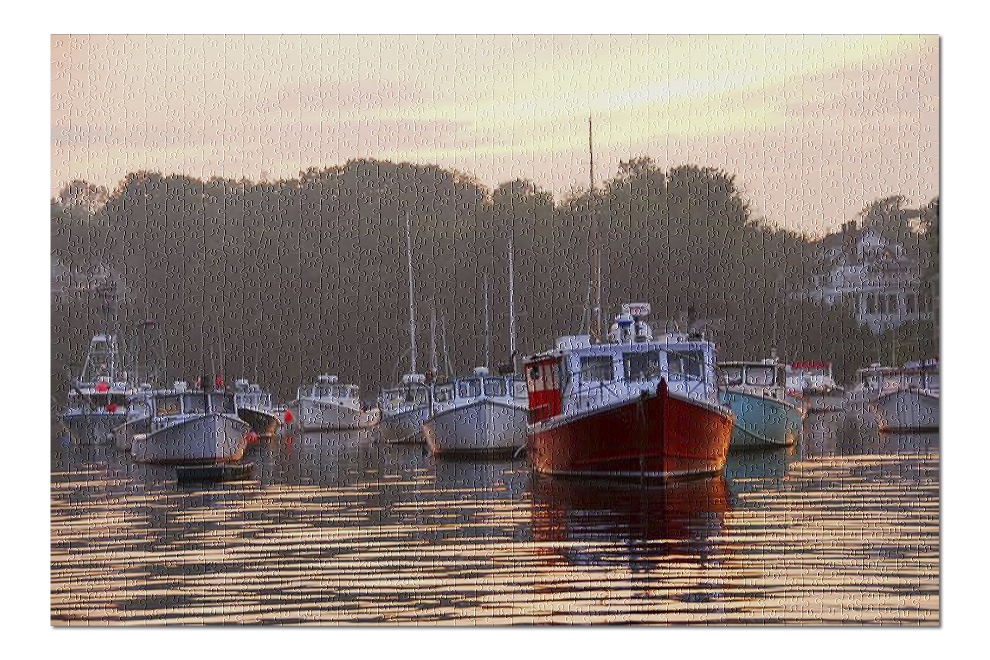 Maine - Fishing Boats in a Marina at Sunset 9018488 (20x30 ...