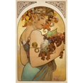 thumbnail image 3 of Mucha, Alphonse 13x18 Black Modern Framed Museum Art Print Titled - Fruit, 3 of 5