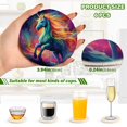 thumbnail image 3 of 6 Pcs Unicorn Drink Coasters with Holder Absorbent Coaster Sets Cup Heat-Resistant Hot Pads Mats for Bar Table Protection, 3 of 7