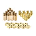 thumbnail image 1 of Unique Bargains Hexagonal Laiton Entretoise Mâle-Femelle Vis Écrou Kit 20 Ensembles 10mm + 4mm, 1 of 6