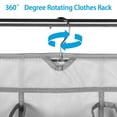 thumbnail image 4 of Hanging Shoe Organizer 30 Large Pockets Double-Side Hanging Closet Storage Shelves with Rotating Hanger Space Saving Hanging Shoe Storage Bag Portable Shoe Storage Rack Holder for Bedroom Laundry Room, 4 of 11
