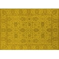 thumbnail image 1 of Ahgly Company Machine Washable Indoor Rectangle Oriental Yellow Traditional Area Rugs, 7' x 9', 1 of 4