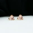 thumbnail image 3 of Rosec Jewels Heart Shape Morganite Solitaire Stud Earrings for Women - 7 mm - AAA Grade, 10K Yellow Gold, 3 of 9