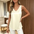 thumbnail image 5 of Posijego Satin Tank Tops for Womensilk Blouses Solid Color Casual Dressy Summer Shirt Sleeveless Tank Tops for Business Work, 5 of 9