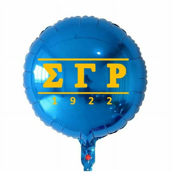 Ten (10) Sigma Gamma Rho, 18-inch Round Mylar/Foil Party Balloons, 2-sided graphics