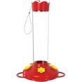 thumbnail image 1 of MEKKAPRO Outdoor Hummingbird Feeder Made from Glass, Hanging 5 Nectar Feeding Stations, Bright Red, Backyard Feeder (20 Ounce), 1 of 5